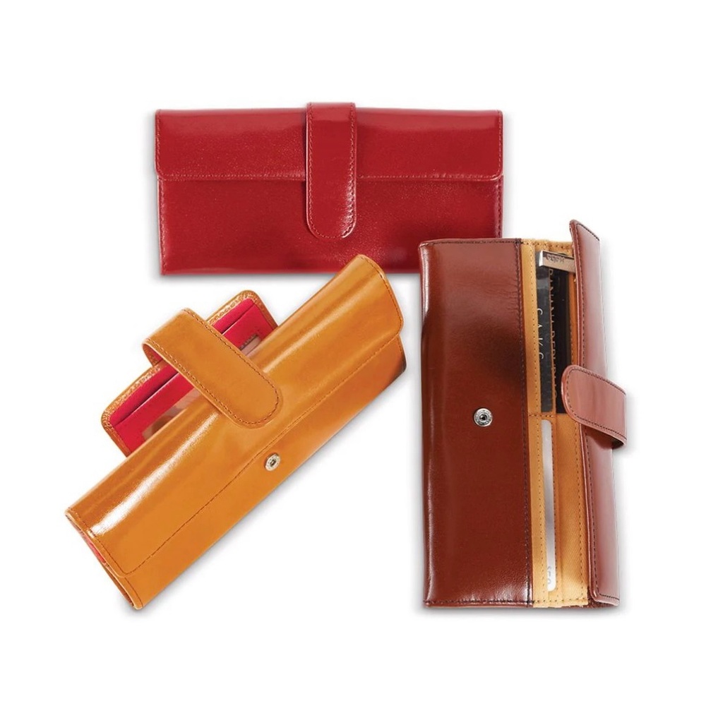 HOBO Brown Leather Cilo Wallet